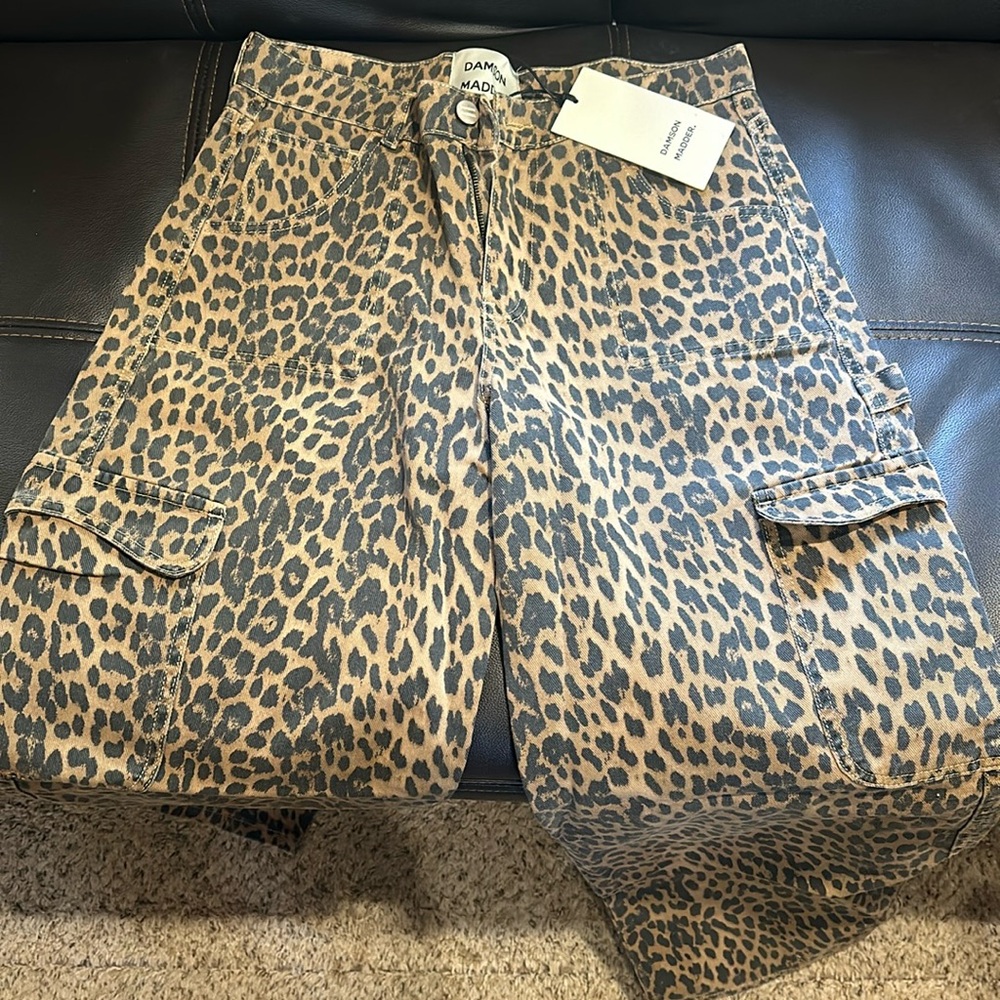 Damson Madder cheetah cargo pants size 12 EU sizing
